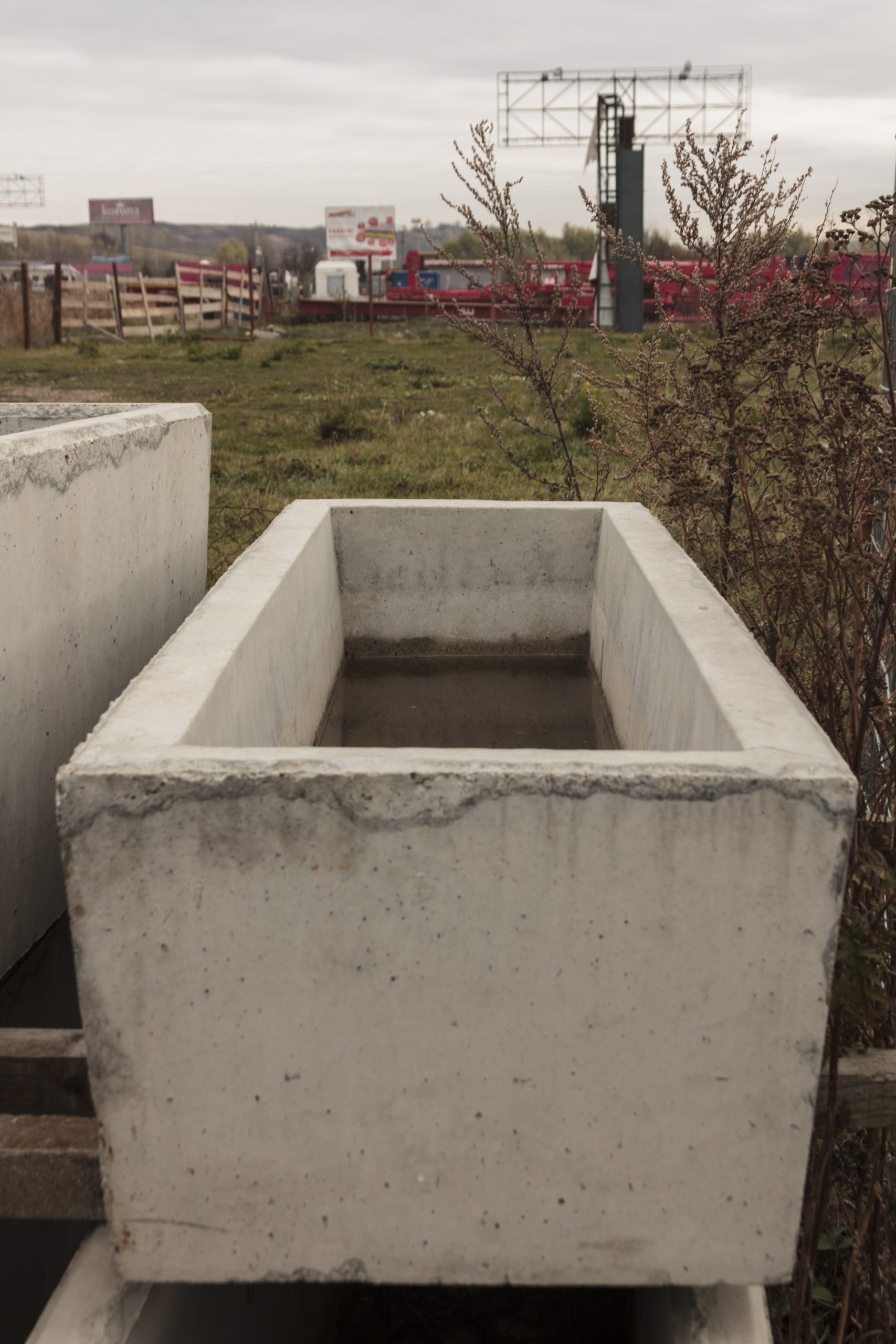 Troci din beton armat pentru animale